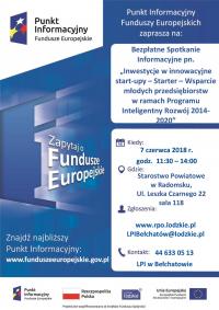 Fundusze Europejskie na rozwój  dla  Mikro, Małych i Średnich Przedsiębiorstw